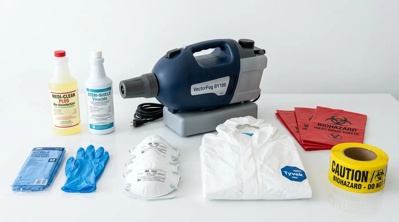 Professional biohazard remediation crew working in Waynesville